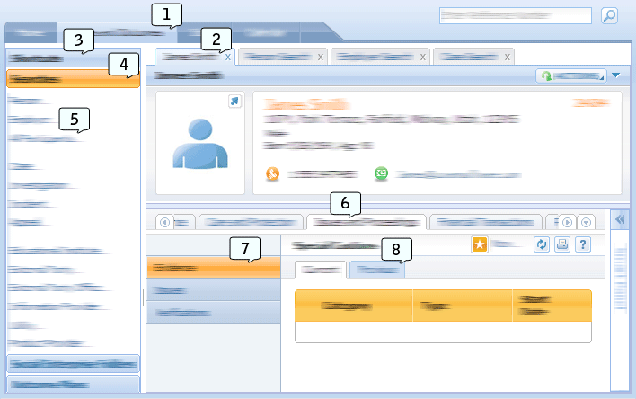 Image de l'interface utilisateur Cúram